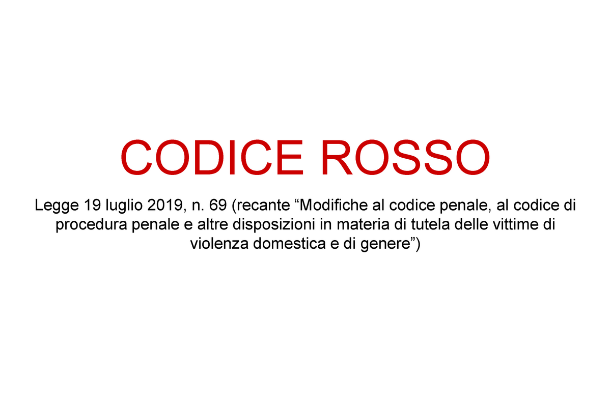 Codice rosso, il Senato approva in via definitiva il ddl sulla tutela delle  vittime di violenza domestica e di genere – Camera Penale Regionale Ligure