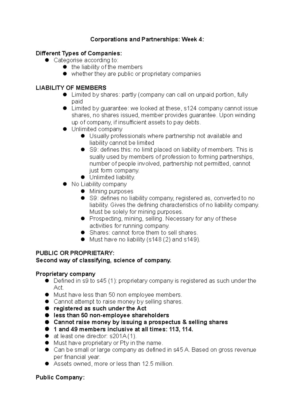 notes-corporations-and-partnerships-week-4-different-types-of