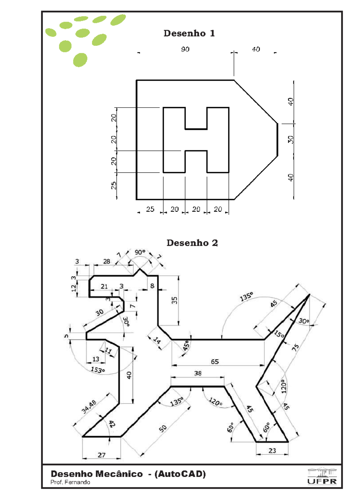 Exercicios Coordenadas - Engenharia Elétrica - Desenho Mecânico ...