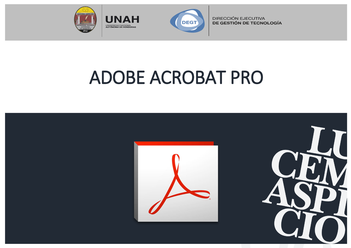 Manual Adobe Acrobat - Unah - ADOBE ACROBAT PRO TRATAMIENTO ...