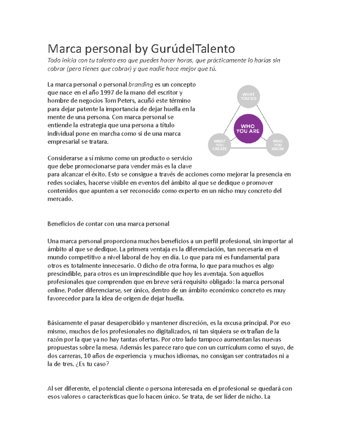 Ebook Personal Brand - Marca personal by GurúdelTalento Todo inicia con ...
