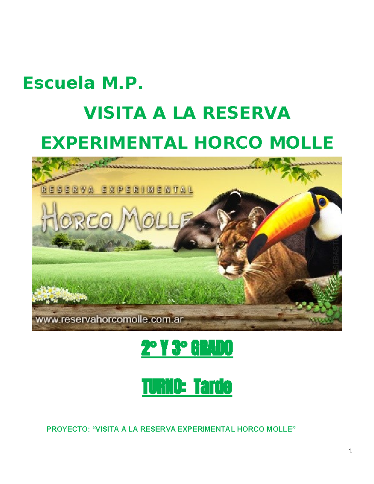 Proyecto Horco Molle - Propuestas para clases practicas . - Escuela M ...