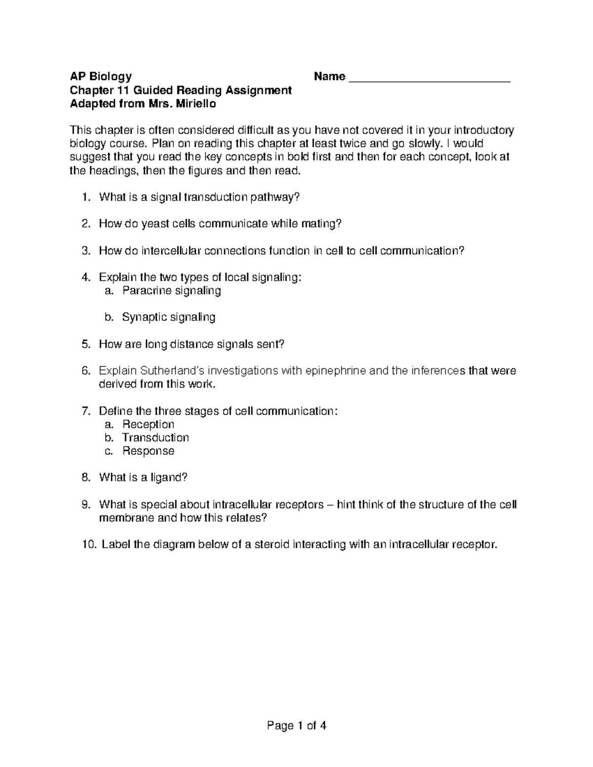 7e Chap 11 Guided Reading - AP Biology Name ...