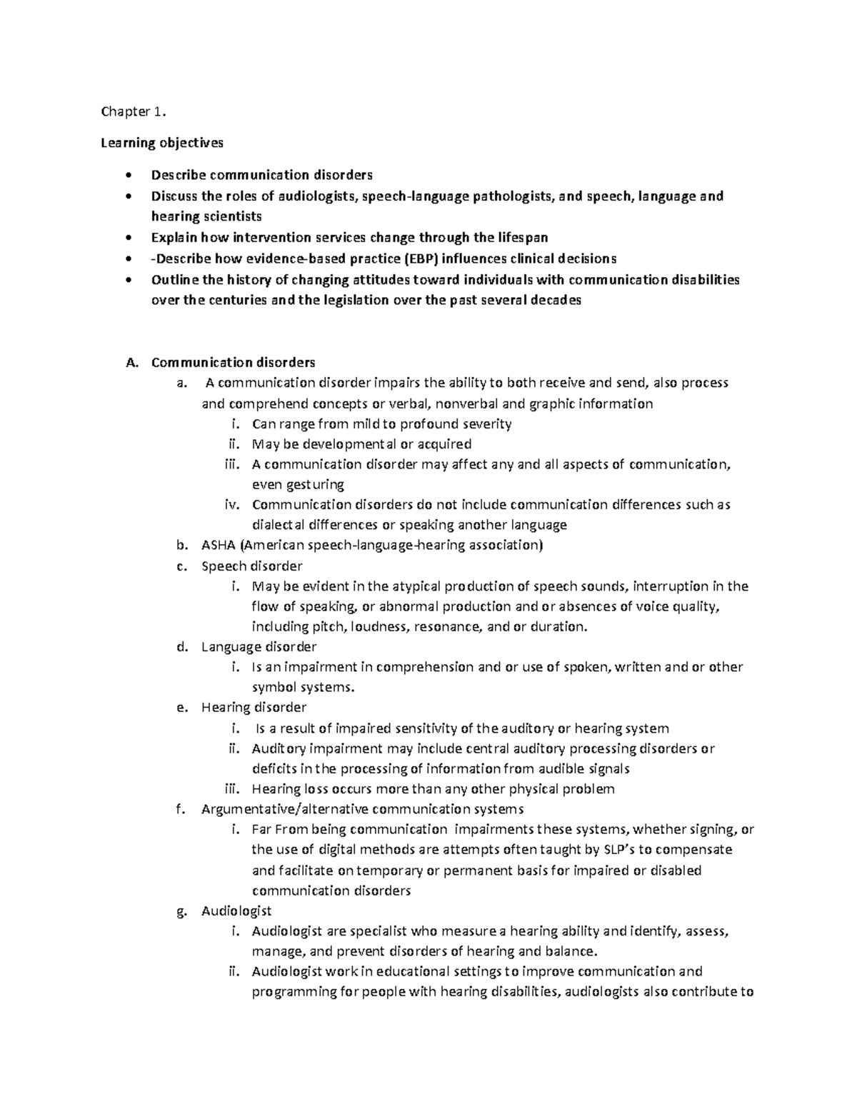 Introduction to communication disorders - Chapter 1. Learning ...