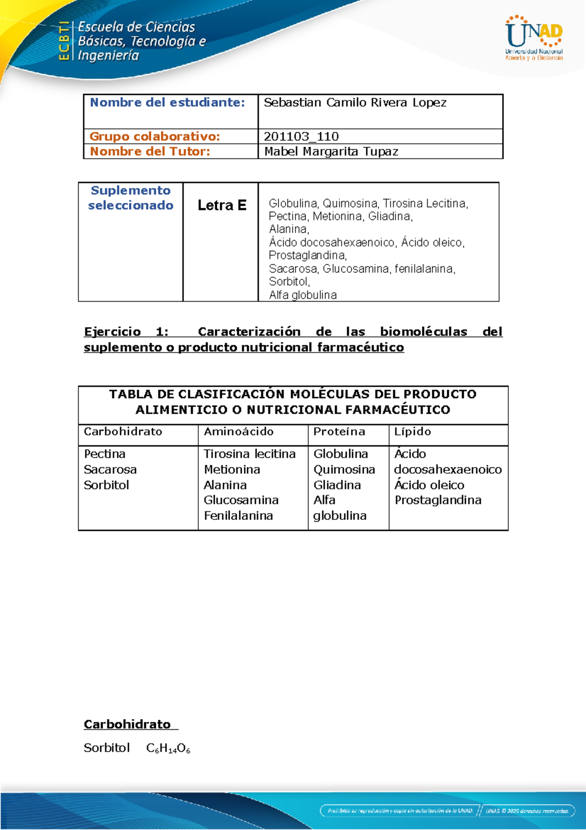 Anexo 2. Formato De Entrega Tarea 2 - Suplemento Seleccionado Letra E ...