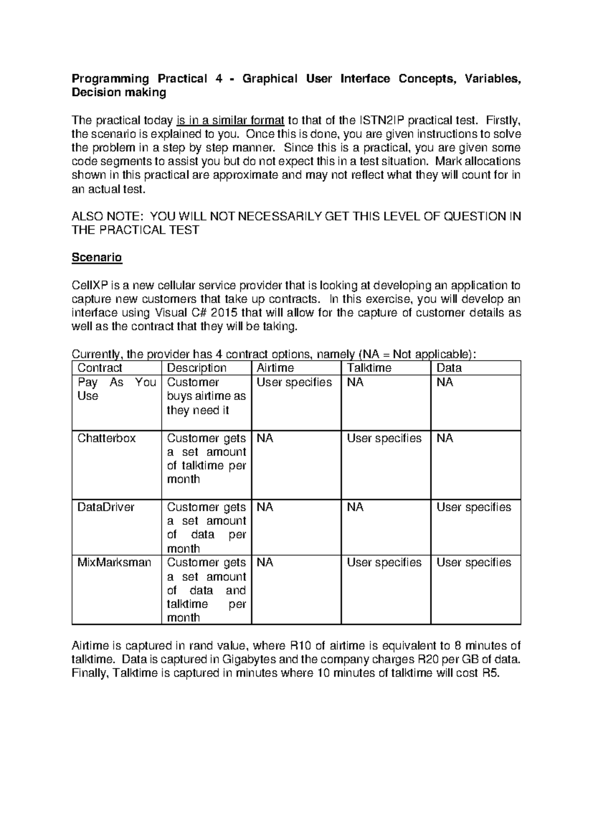 Programming Practical 4-Decision making - Solution - Programming ...