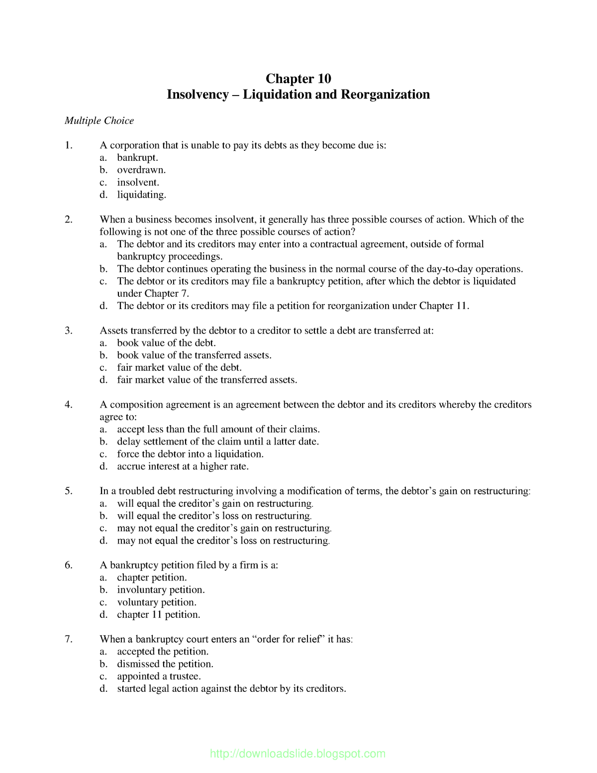 Download Test 2019, questions and answers - Finance Management - StuDocu