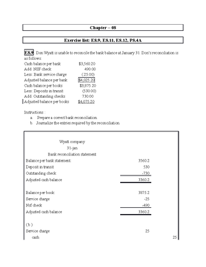 Chapter 09 Accounting For Receivables Chapter Exercise List E 9 E 9 E9 P9 P9 E 9 At The Chapter 09 Accounting For Receivables Chapter Exercise List E 9 E 9 E9 P9 P9 E 9 At The