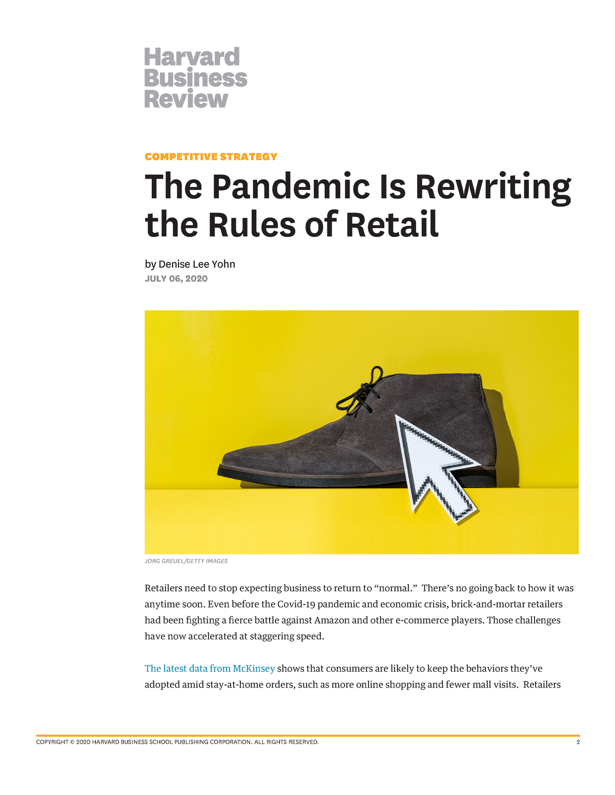 Pandemic Rewriting Rules Of Retail - COMPETITIVE STRATEGY The Pandemic ...