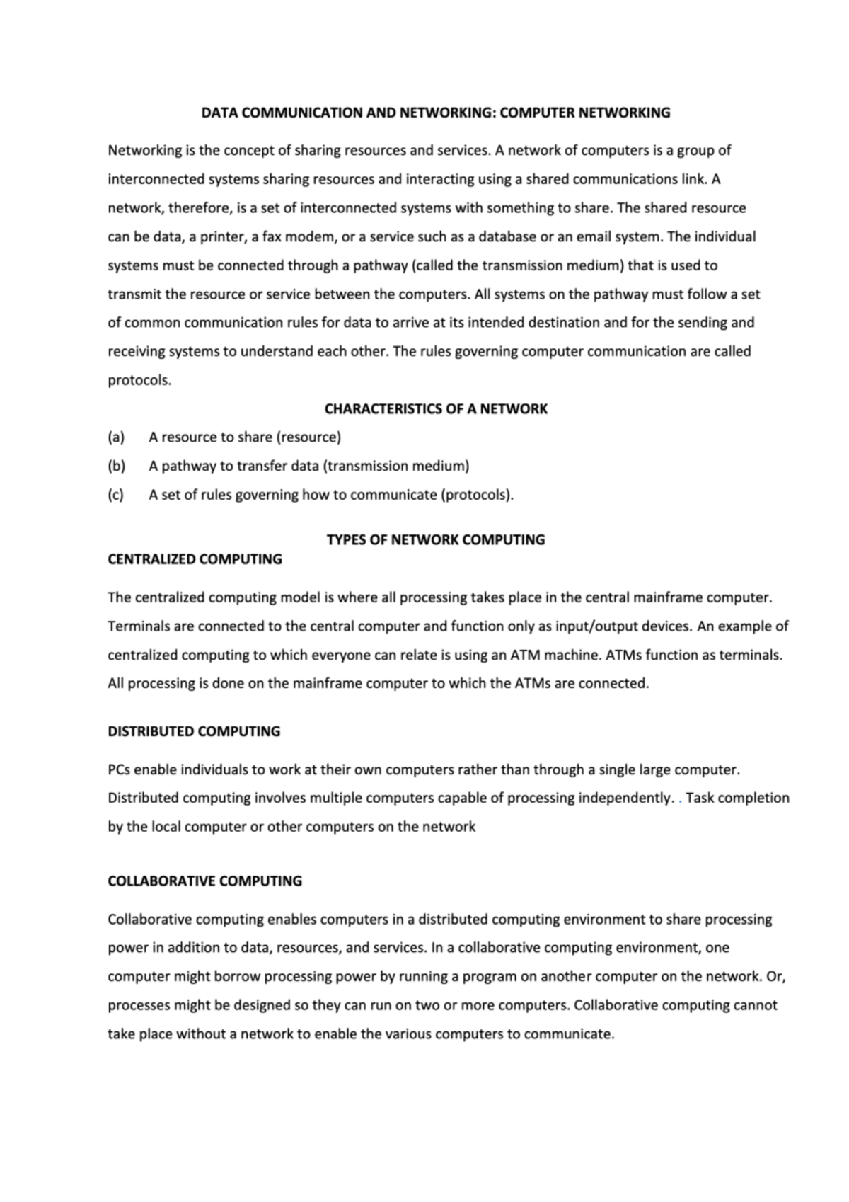 Data communication and networking notes 1 network programming studocu