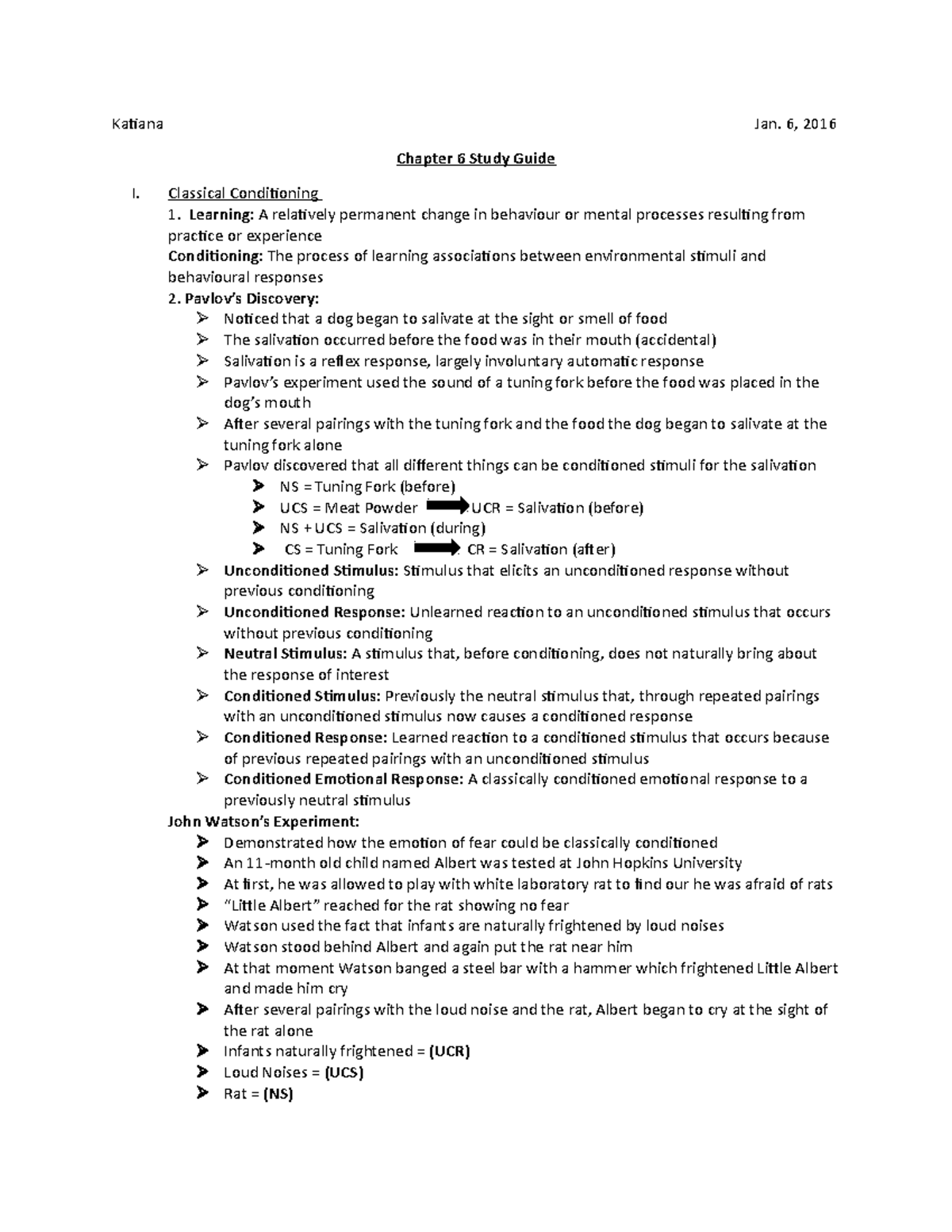 Chapter 6 Study Guide Ap Psychology Katiana Jan 6 2016 Chapter 6 Chapter 6 Study Guide Ap Psychology Katiana Jan 6 2016 Chapter 6