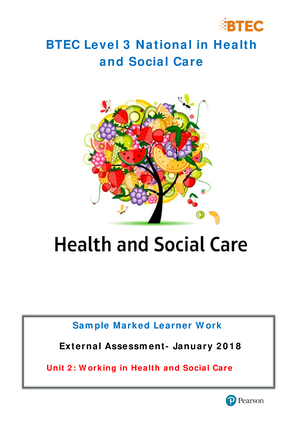 unit 18 health and social care assignment 1