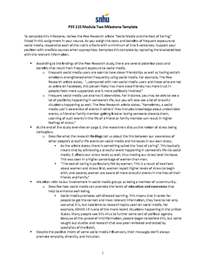 PSY222 Module Two Activity Assignment - PSY 222 Module Two Activity ...