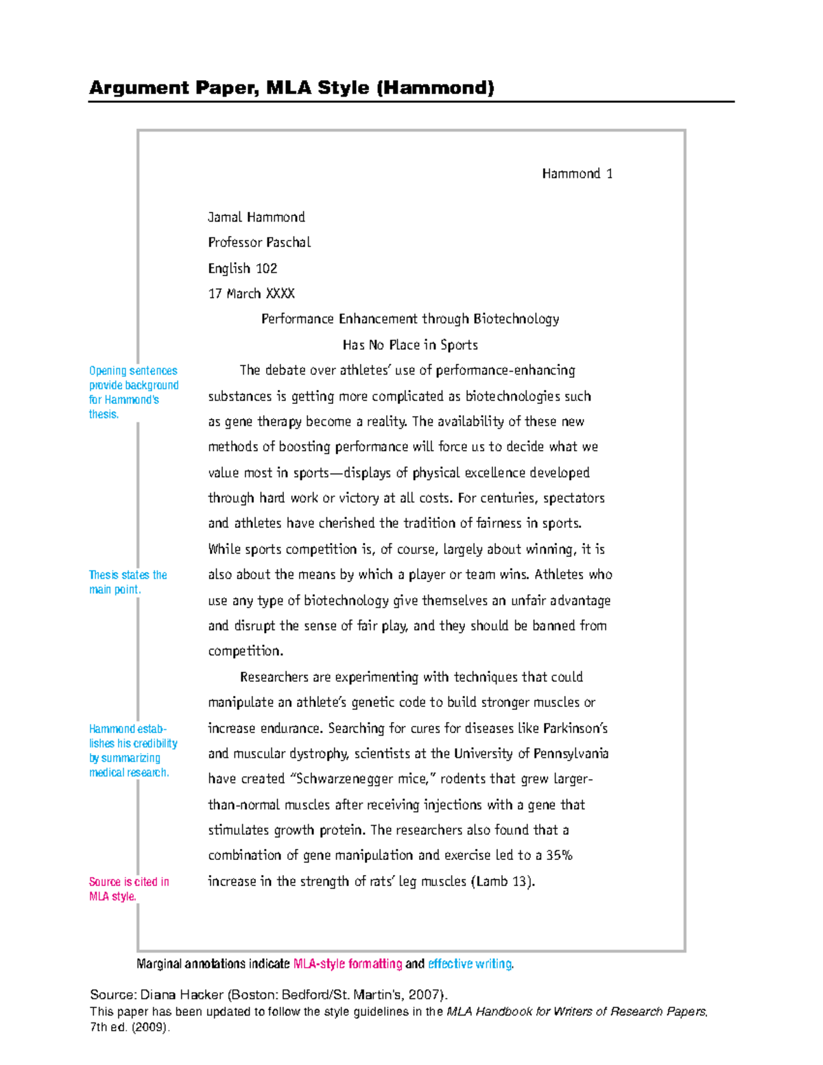 Model Argument Paper - ma'am alonah - Argument Paper, MLA Style ...