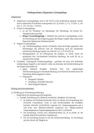 Verwaltungsrecht Schemata - Und Verwaltungsprozessrecht Schemata ...