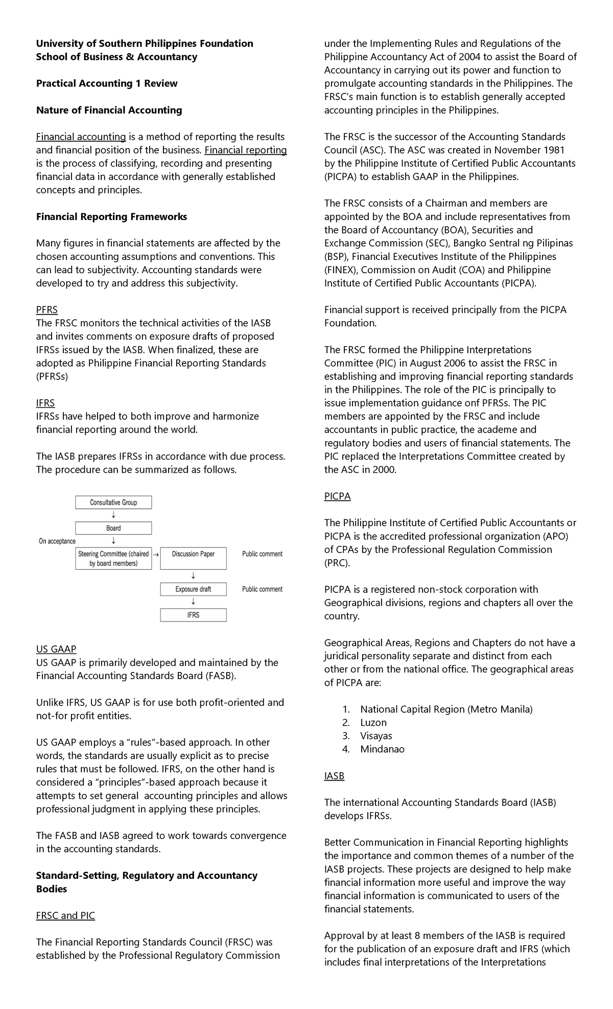 FAR 01 Handout The Environment of Financial Accounting and Reporting ...
