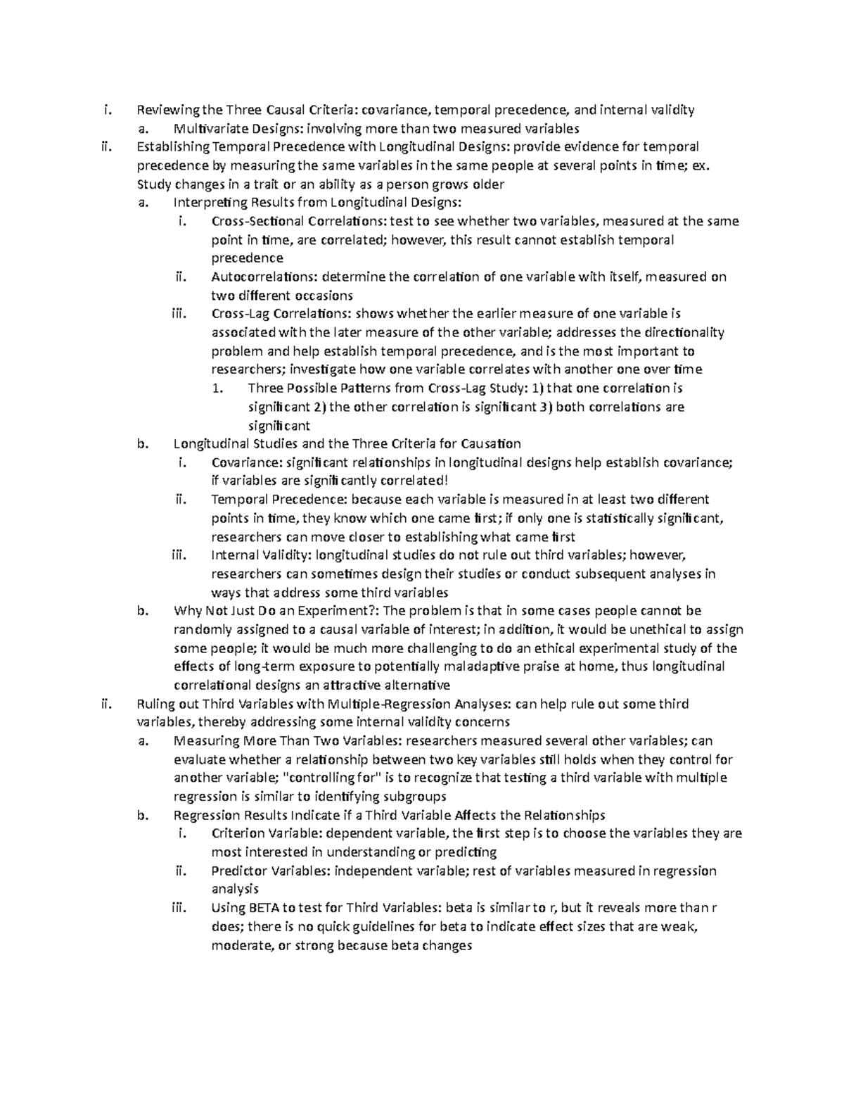 Chapter 9 - Lecture notes 9 - i. ii. ii. Reviewing the Three Causal ...