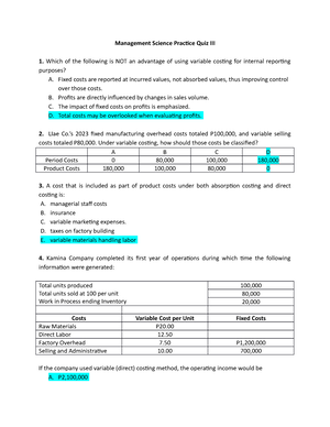 CVP Analysis Reviewer - CVP ANALYSIS REVIEWER I. Basic Cost-Volume ...