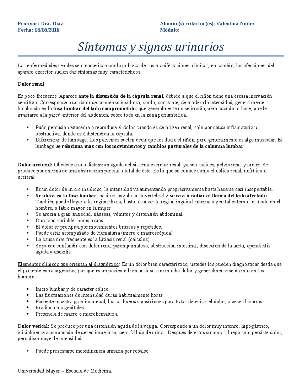 Dolor abdominal despues de un colico nefritico Dolor abdominal despues de un colico nefritico