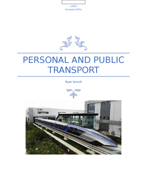 Personal and Public Transport
