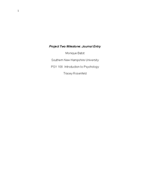 PSY-211 7-2 Project Two - PSY 211 Project Two Template Use This ...