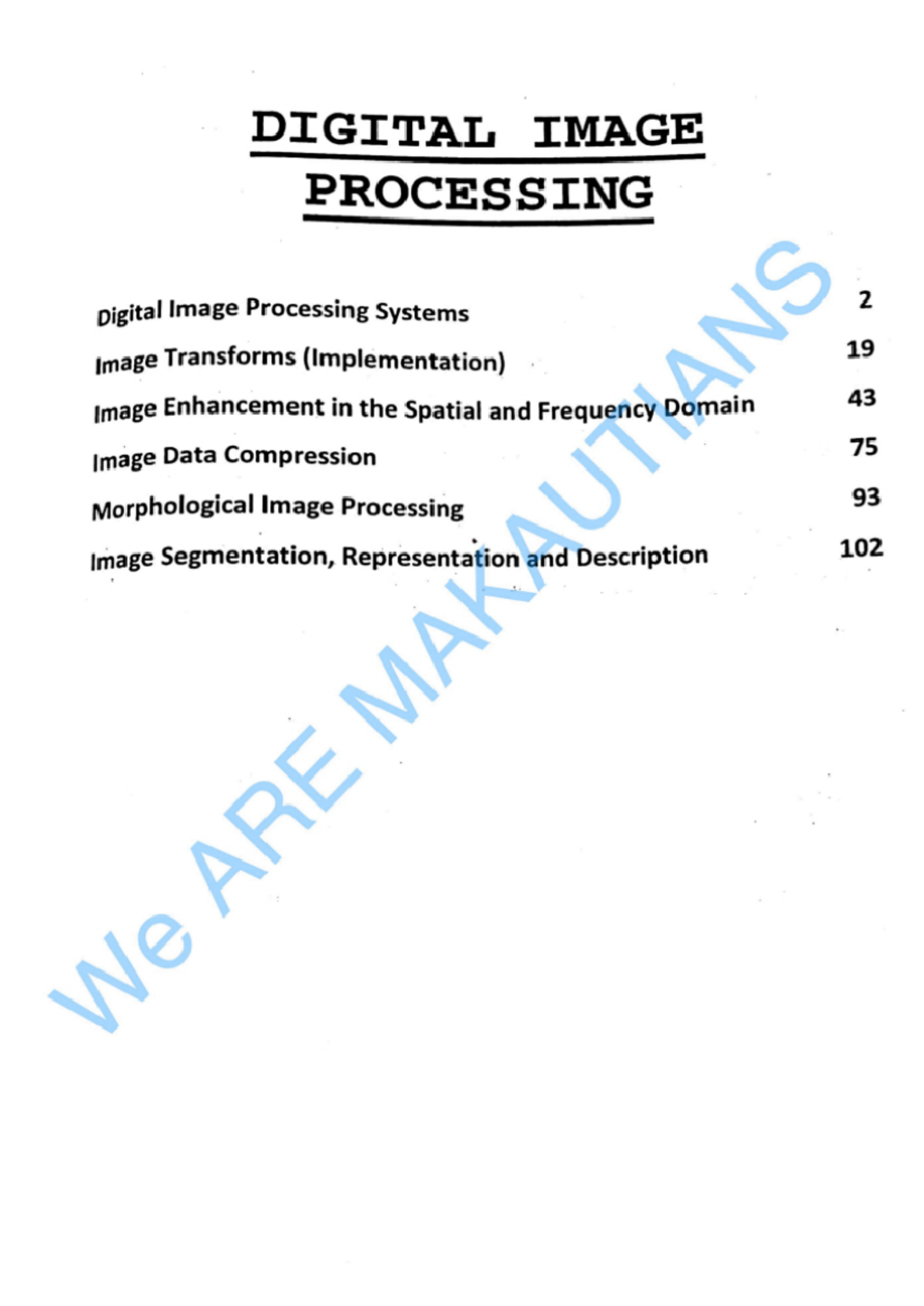 Part1 imageprocessing Electronics and communication engineering Studocu