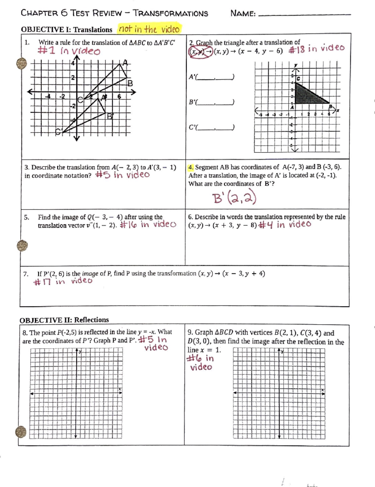 Unit 6 Test Review & Answers - Studocu