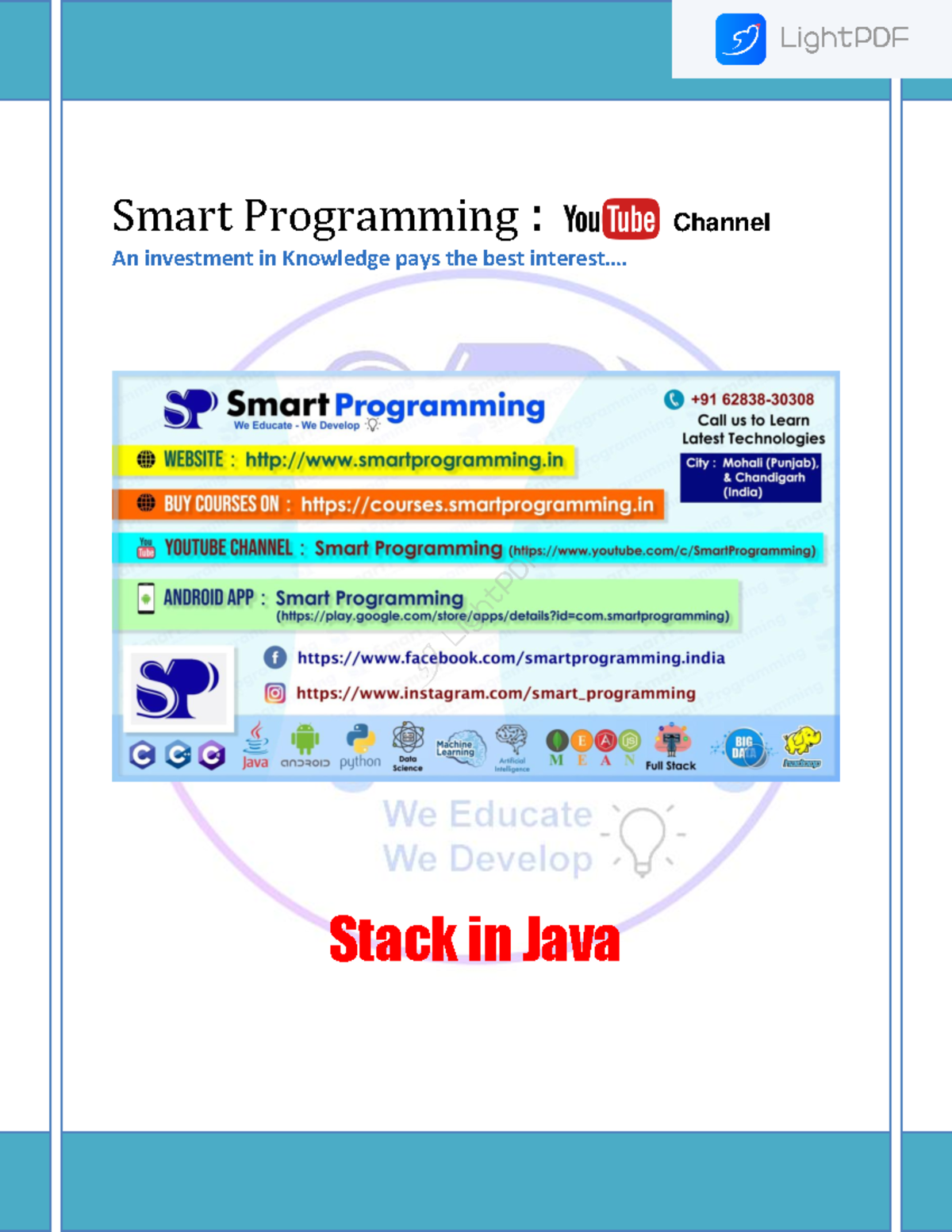 Collection Part 2 - Java notes - Smart Programming : Channel An ...