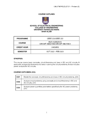 1 ELE291 LAB Rubrics - ELE291: BASIC ELECTRICAL ENGINEERING ASSESSMENT ...
