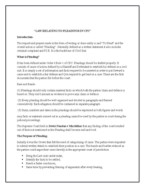 Civil Procedure Code and Limitation Act - KLE LAW ACADEMY BELAGAVI ...