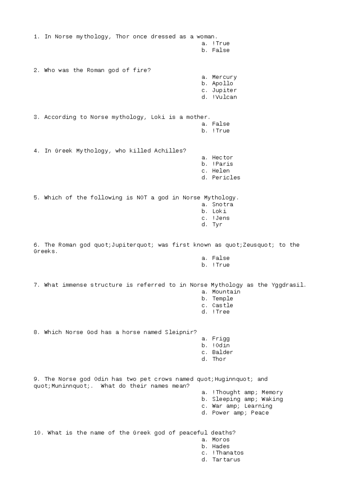 Test of lore answer 10 genius ways to answer exam questions