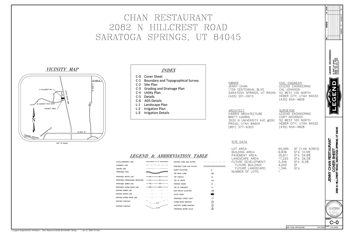 Amended Accepted Construction Drawings-Jenny Chan Restaurants - C-0 ...