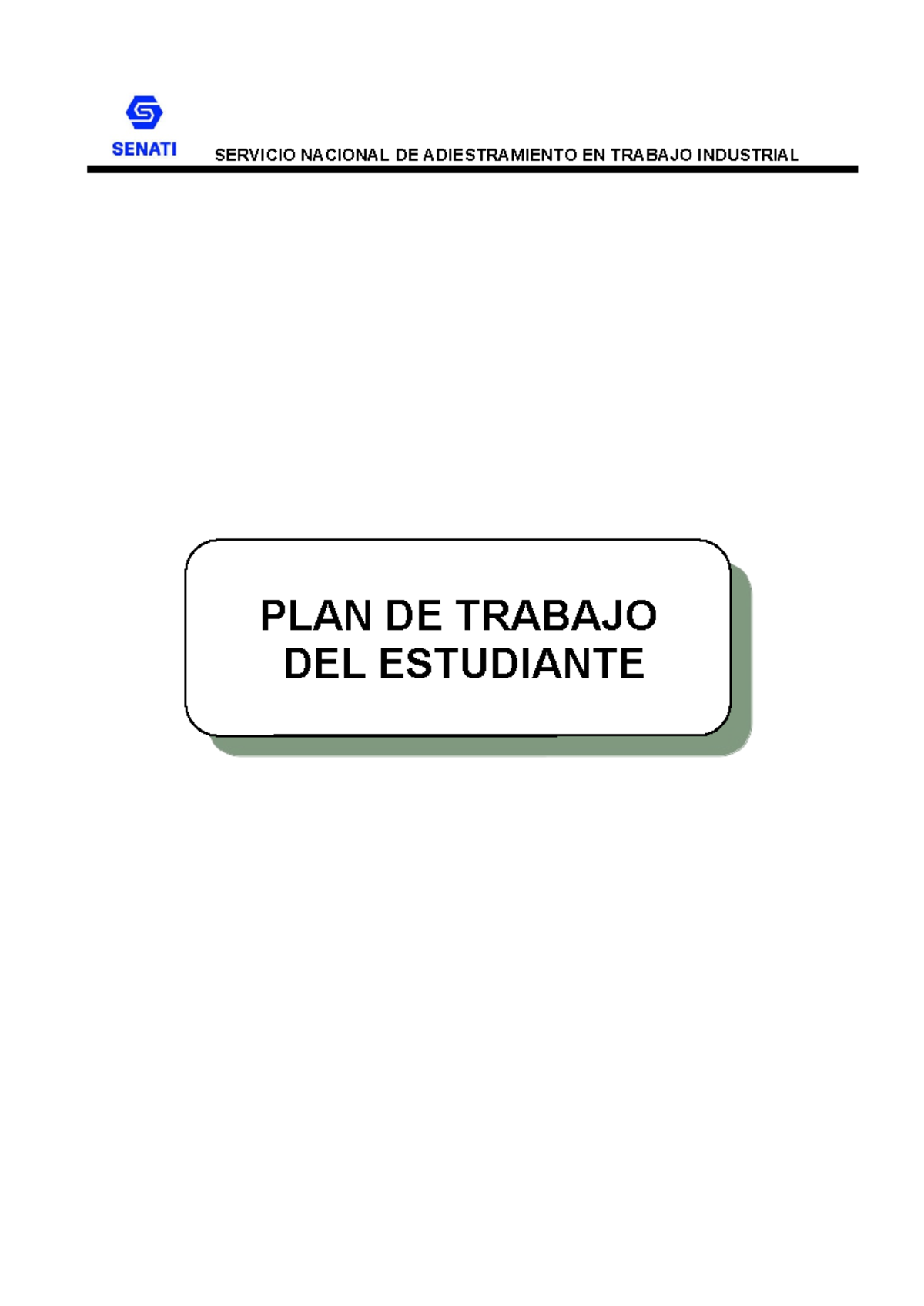 gestion de compras - PLAN DE TRABAJO DEL ESTUDIANTE SERVICIO NACIONAL ...