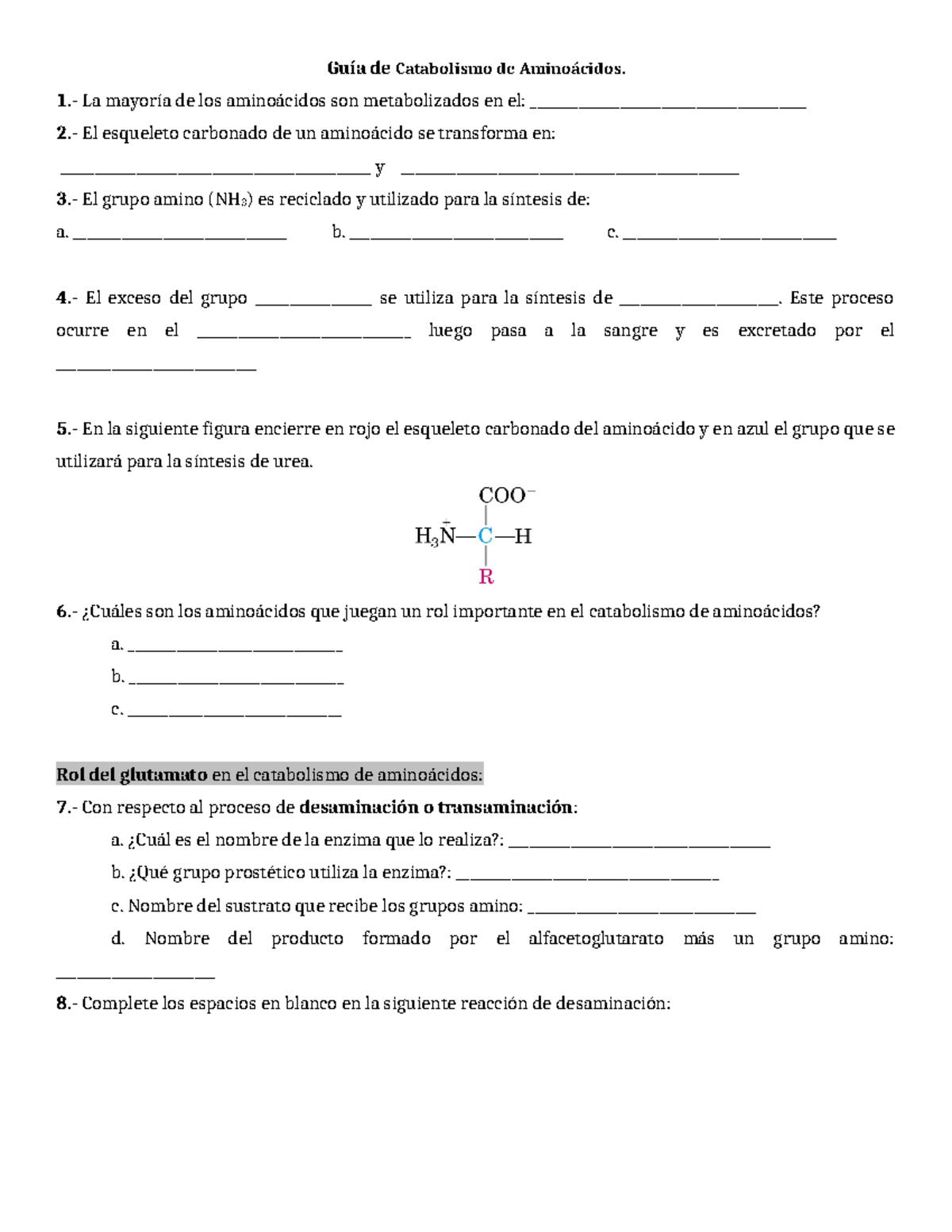 Gui%CC%81a+Catabolismo+de+Amino%C3%A1cidos+2024 - Guía de Catabolismo ...