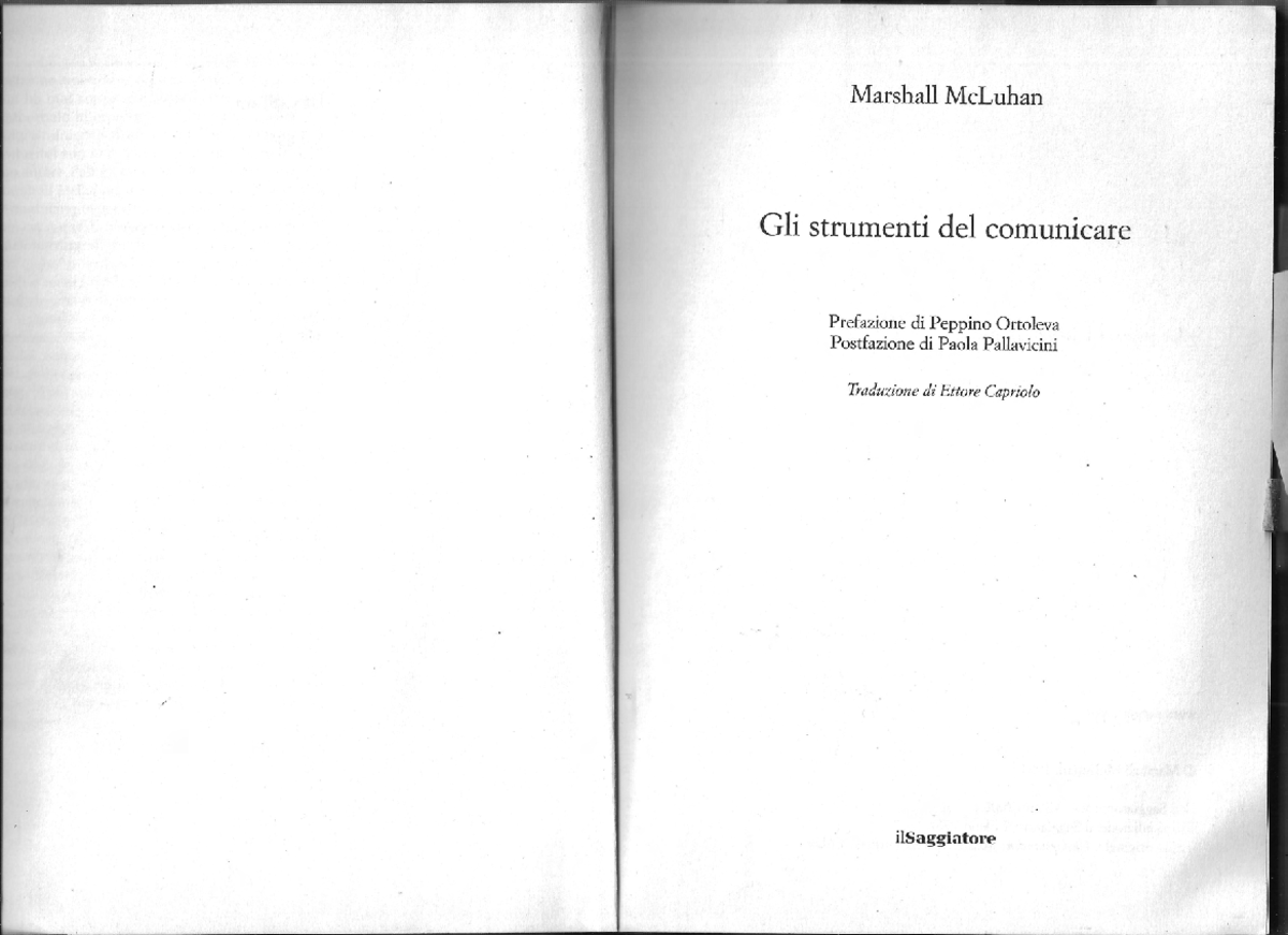 Marshall Mc Luhan - Gli Strumenti del Comunicare (1964) (Prima Parte
