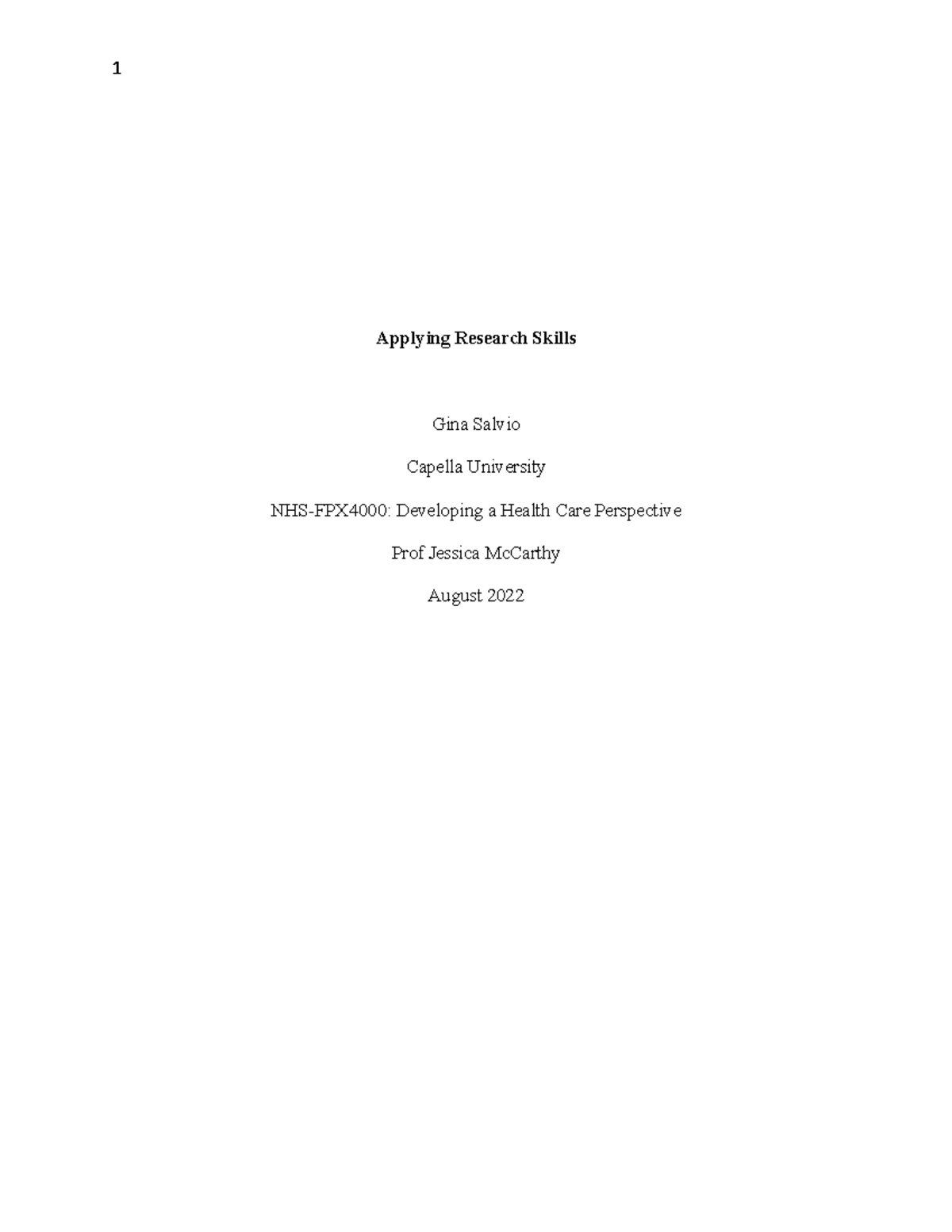 Applying Research Skills - These are all prevalent factors that ...