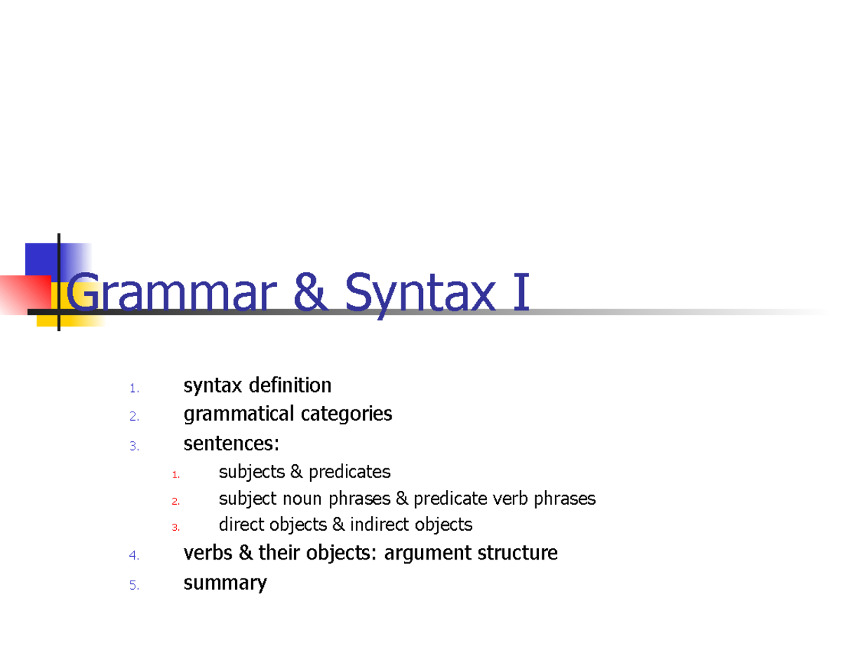 2001-06-grammar-syntax-i-grammar-syntax-i-syntax-definition