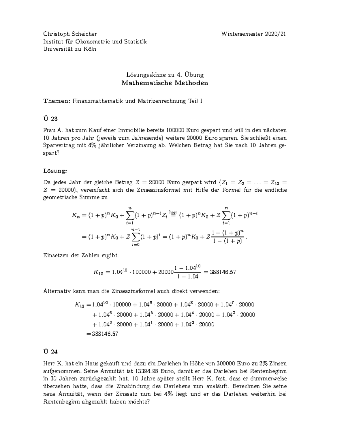 Uebungsblatt 04 Loesung - Christoph Scheicher Wintersemester 2020 ...