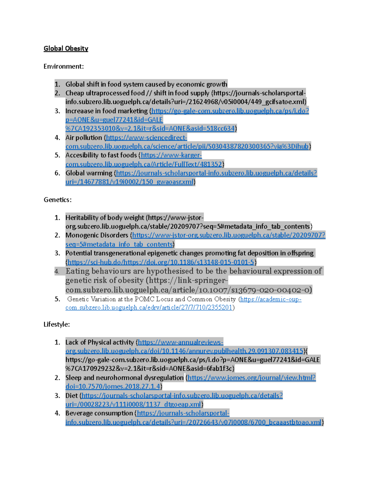 what is a good research question for obesity