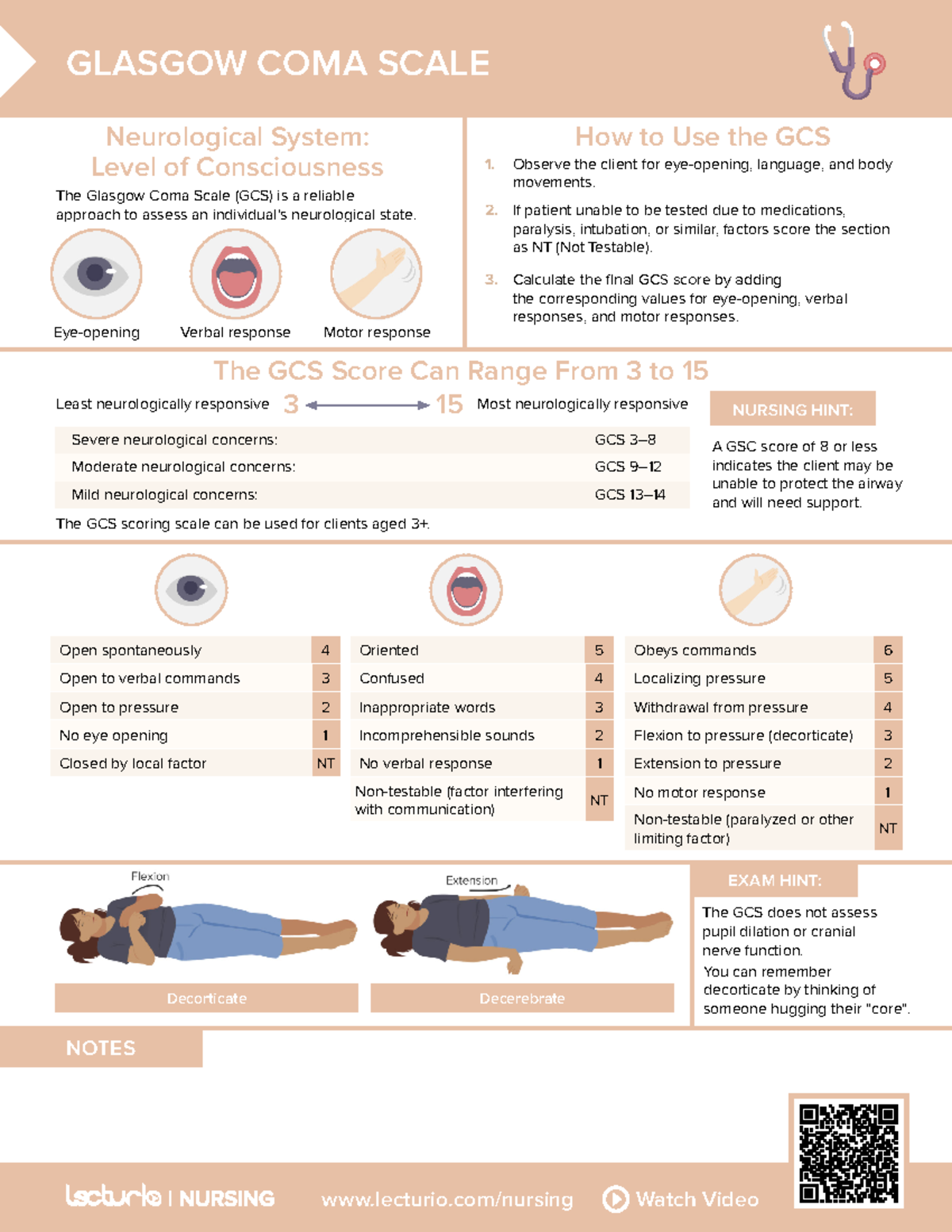 Nursing CS Glasgow-Coma-Scale 07 - lecturio/nursing Watch Video NOTES ...