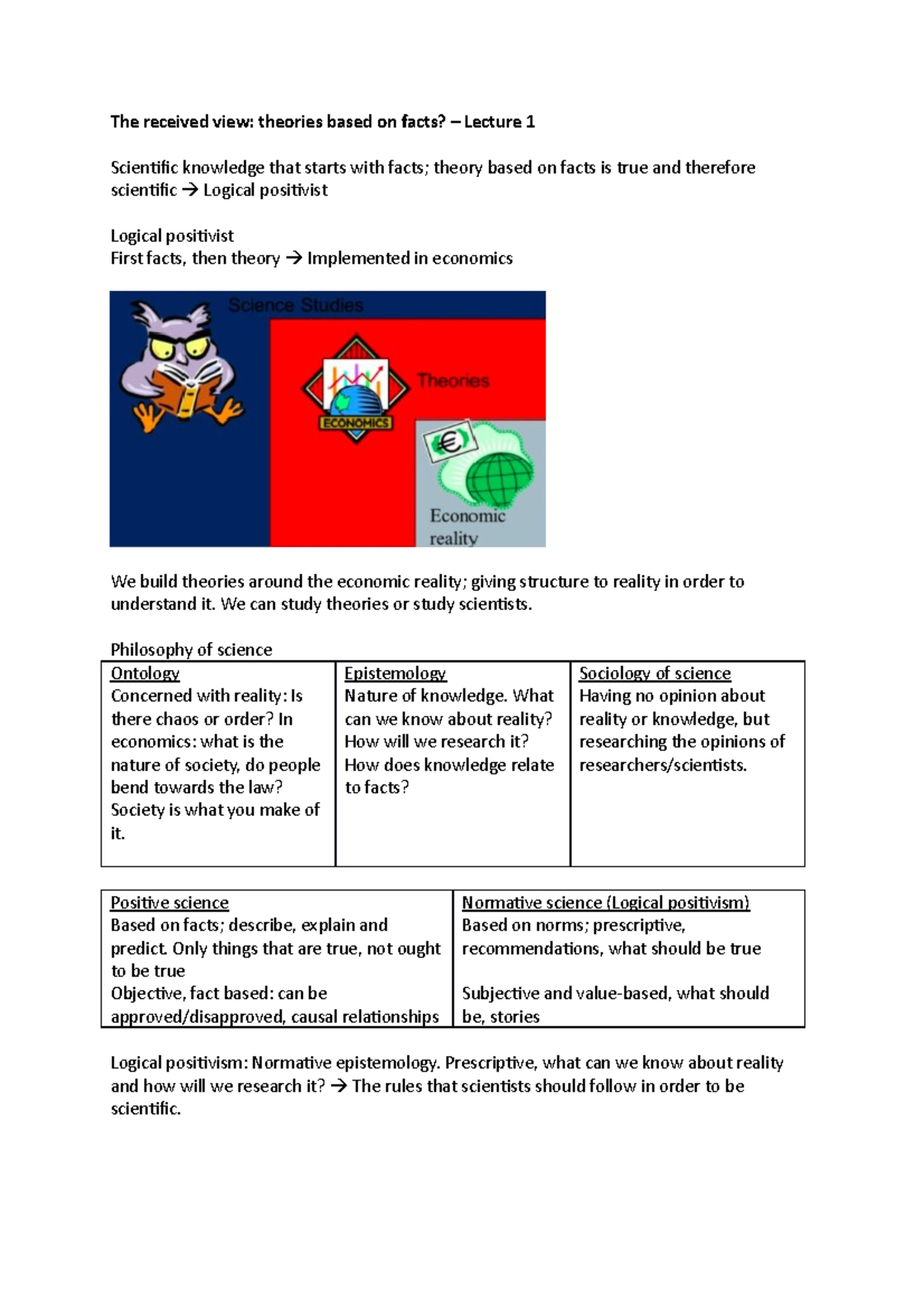 Sociology of scientific knowledge The received view theories based