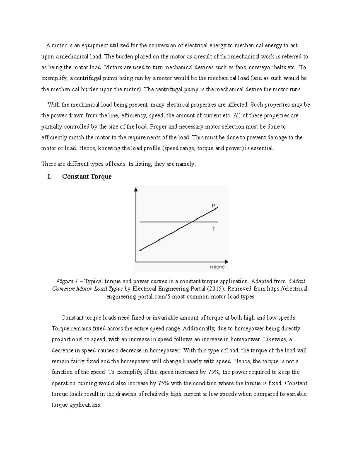 Load Types - A motor is an equipment utilized for the conversion of