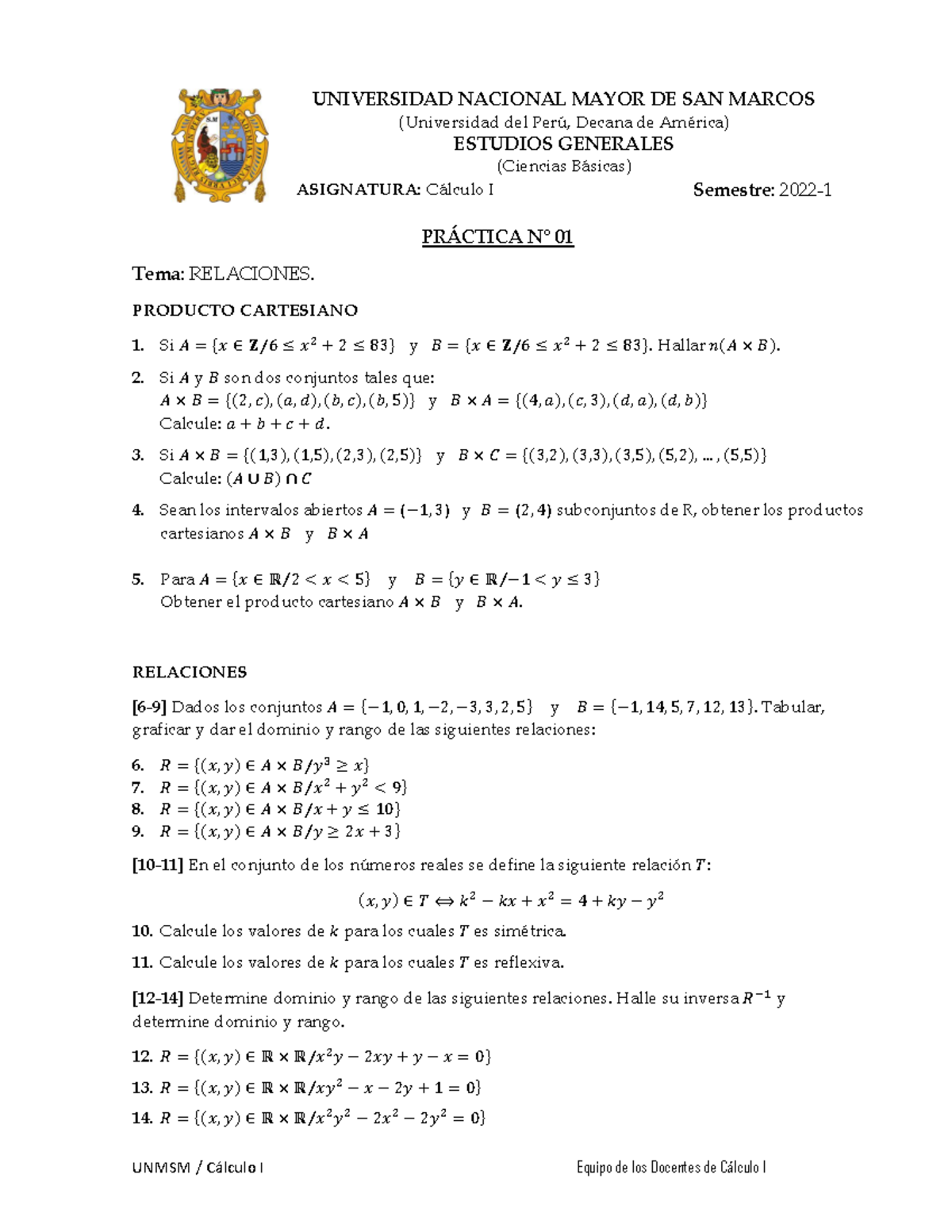 Guía De Práctica N°01 - Práctica Dirigida Del Semestre Academico 2022-I ...