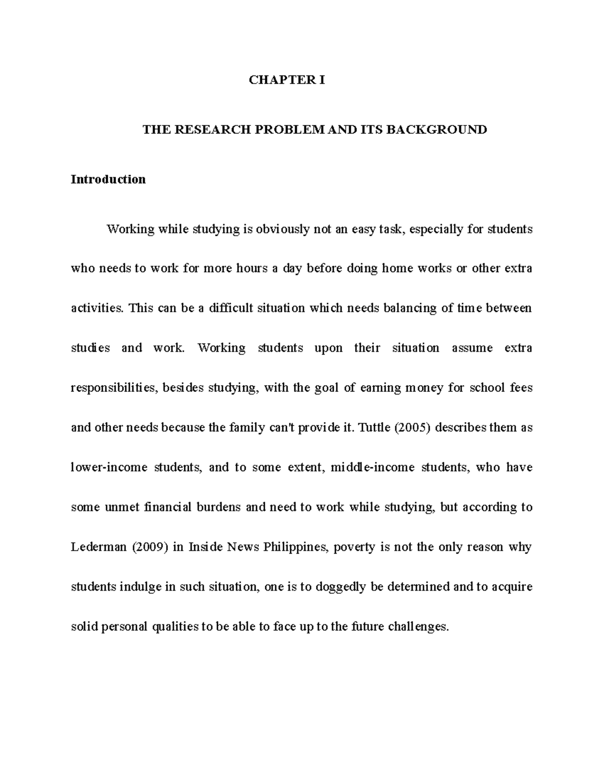 Project Research 1 - CHAPTER I THE RESEARCH PROBLEM AND ITS BACKGROUND ...
