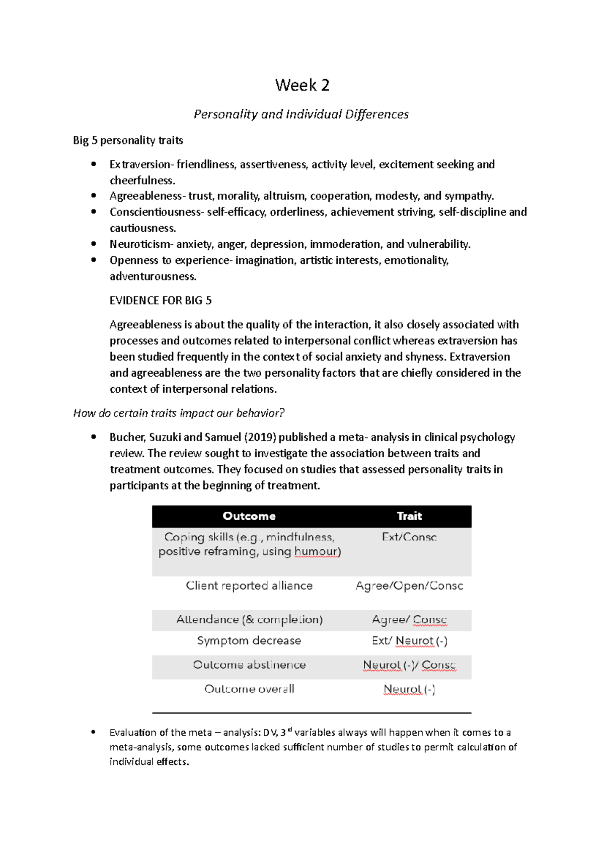 Lecture Notes - PSY3129 - EdgeHill - Studocu