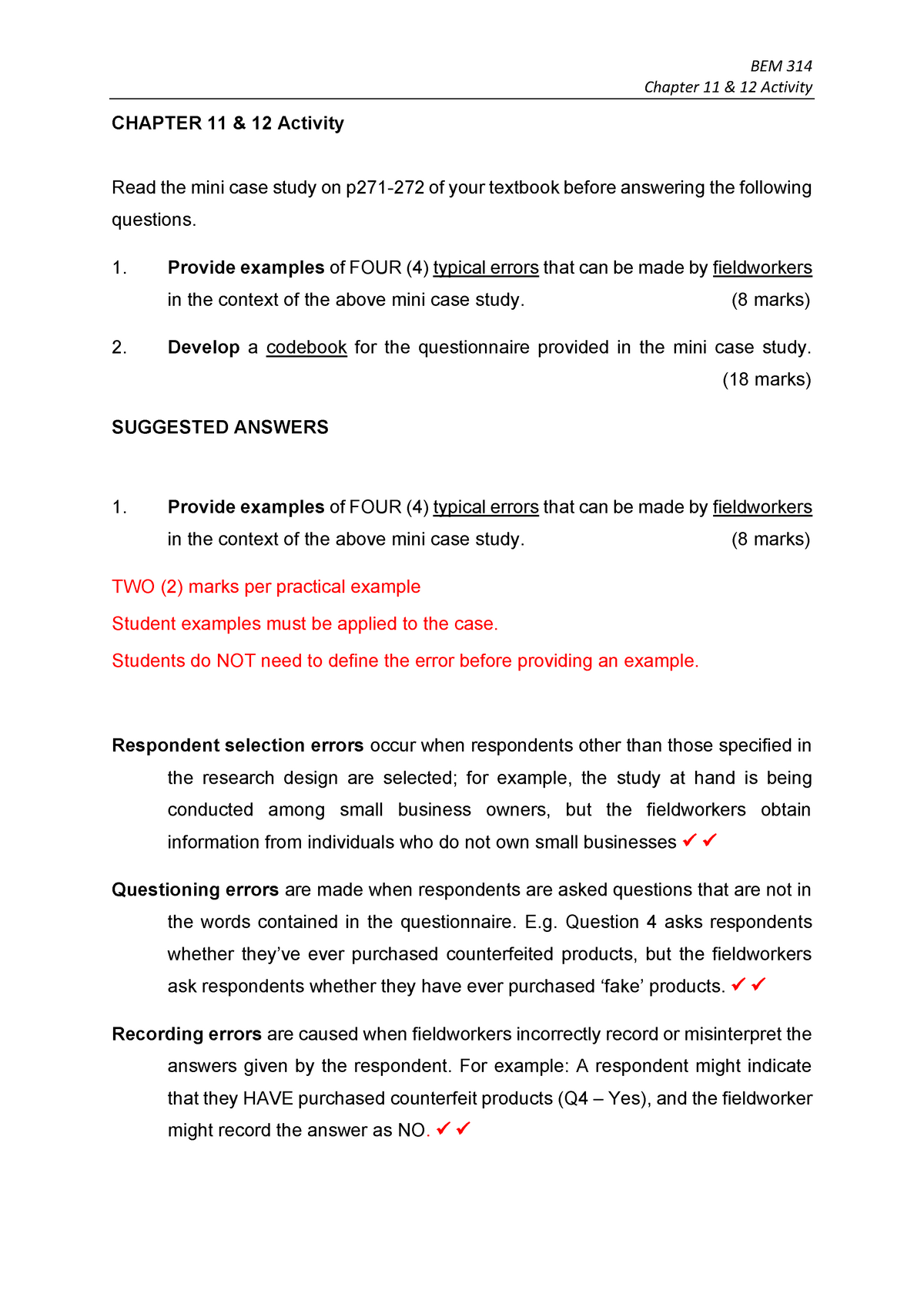 BEM314-2021-Chapter 11&12-Activity & Memo - Chapter 11 & 12 Activity ...