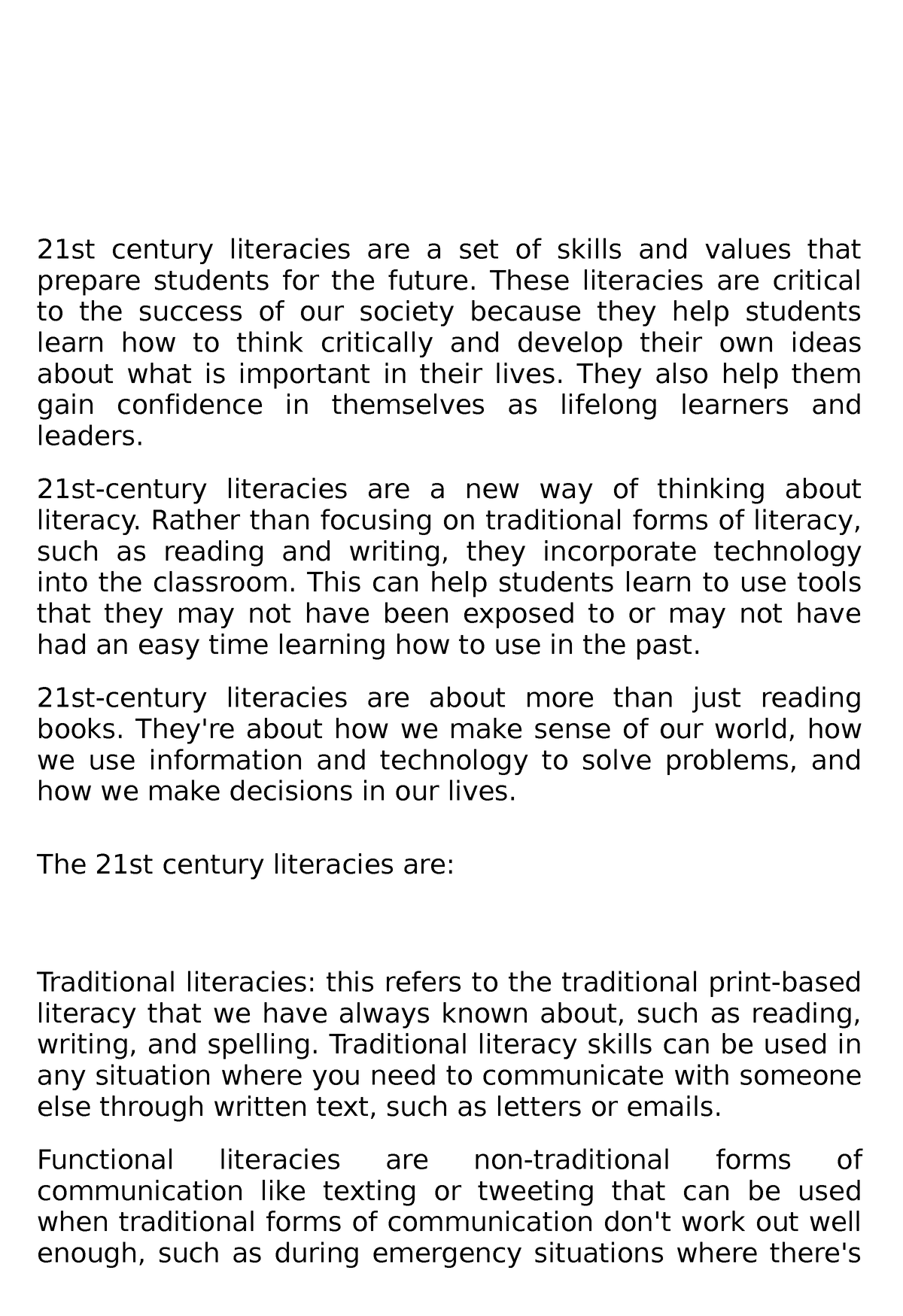 Orsal, Michaela A. (Learning Activity 1) - 21st Century Literacies Are ...