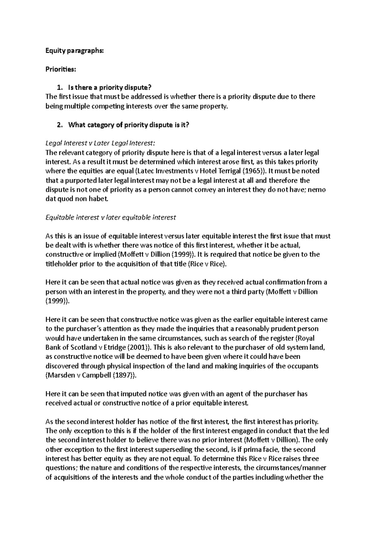 Equity ILAC Paragraphs - Equity paragraphs: Priorities: Is there a ...