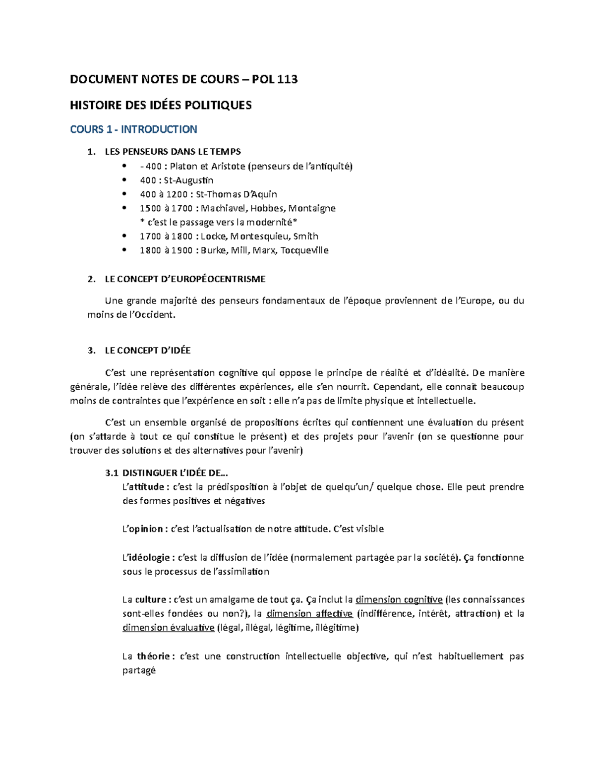 POL113- Notes de cours (VL) - DOCUMENT NOTES DE COURS – POL 113 ...
