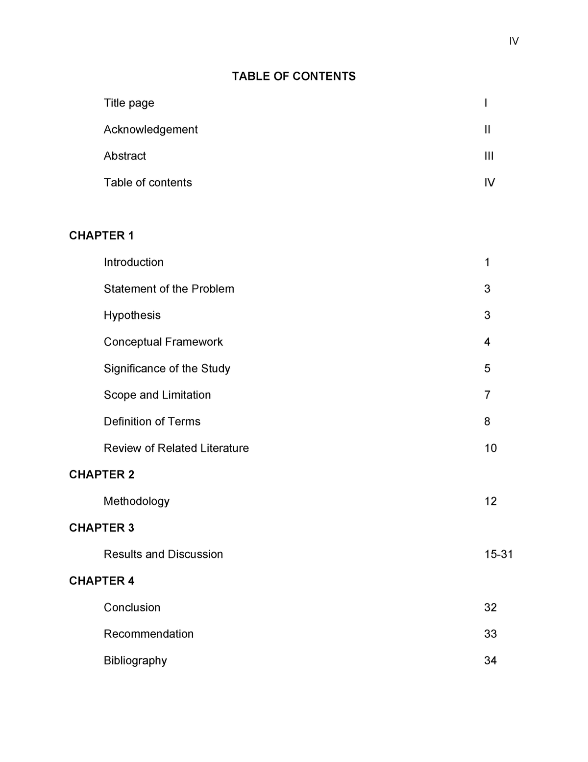 Capstone Final Finality 2 - IV TABLE OF CONTENTS Title page I ...